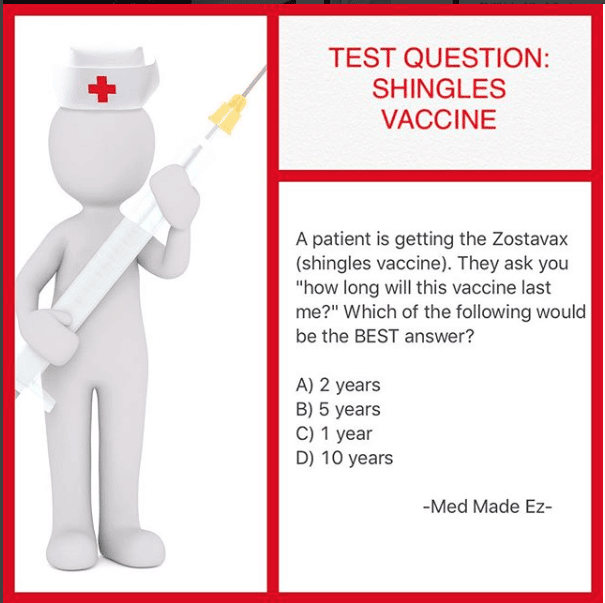 TEST QUESTION: Shingles Vaccine
