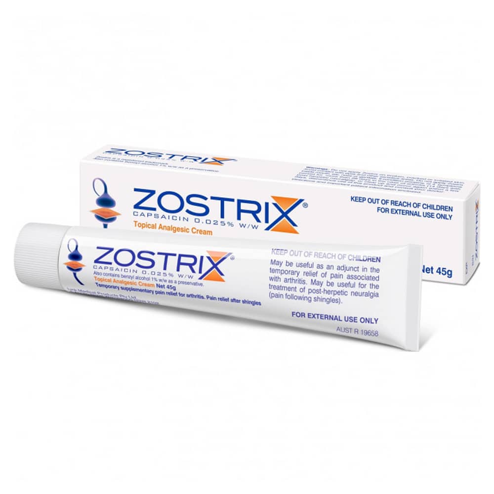 ZOSTRIX TOPICAL ANALGESIC CREAM ARTHRITIS SHINGLES PAIN RELIEF ...